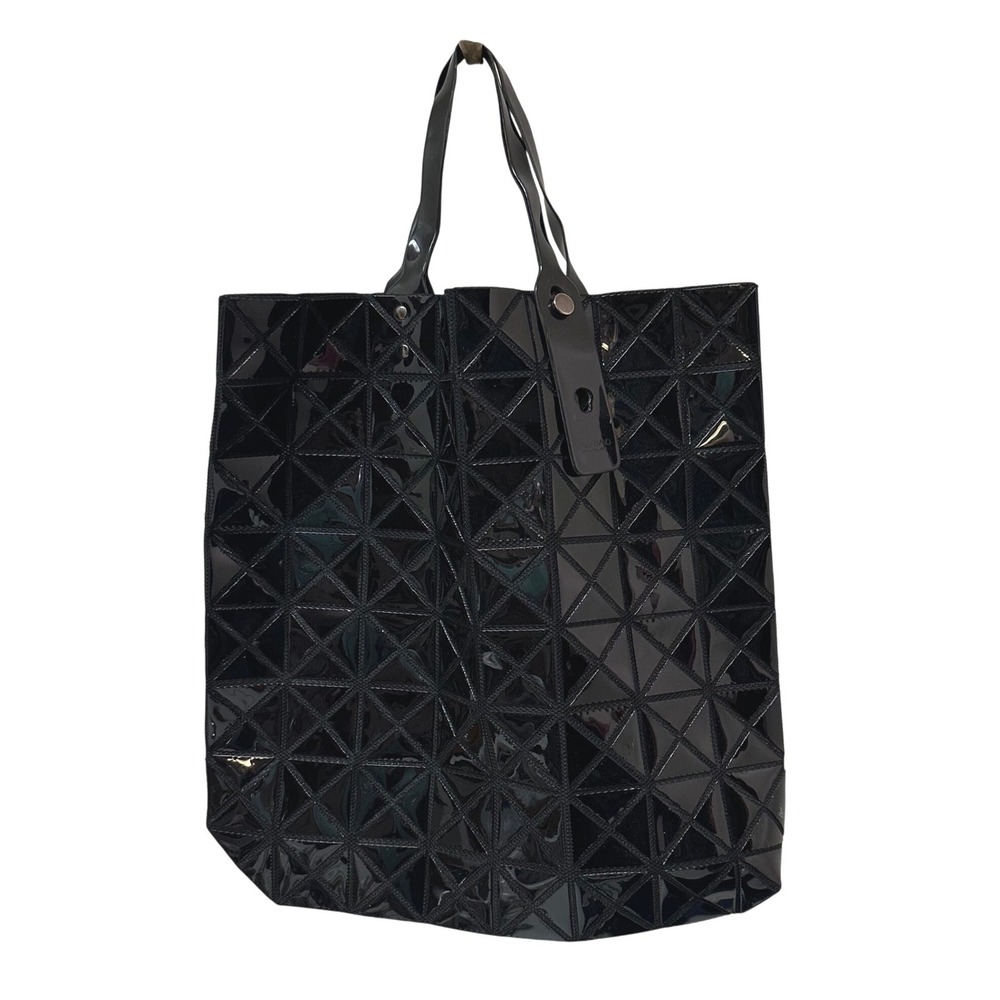 Bao Bao Issey Miyake Lucent Geometric Glossy Black Tote Bag Large